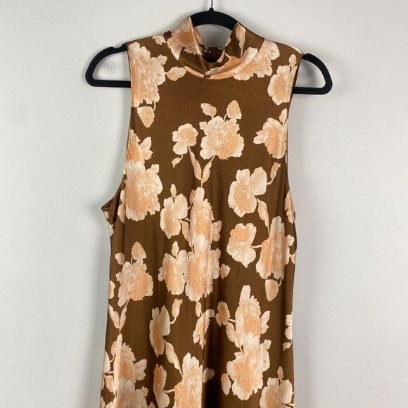 Vince Brown Floral Maxi Dress - Picture 2 of 11